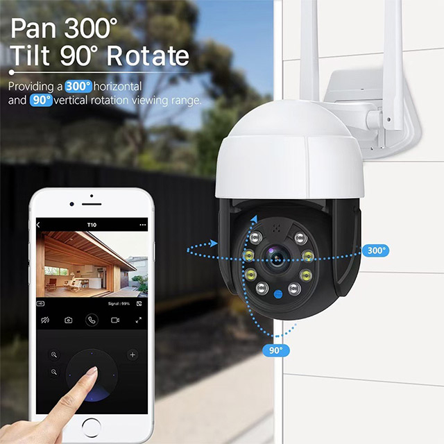 Omker Advanced WiFi Security Camera com monitor de campo traseiro Solução de monitoramento doméstico de alta tecnologia